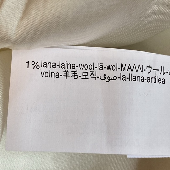 NWOT. Zara Ecru Textured Cropped Bow Buttons Jacket/Blazer. Size M. - Picture 10 of 12